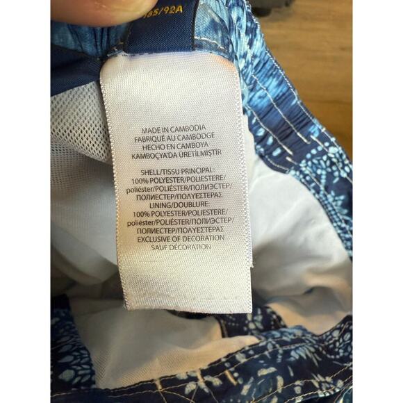 Polo Ralph Lauren XL Swim Trunks Bandana Print Blue Drawstring Mesh Lining - Picture 7 of 10